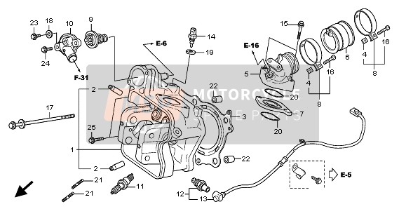 Honda SH300 2010 ZYLINDERKOPF für ein 2010 Honda SH300